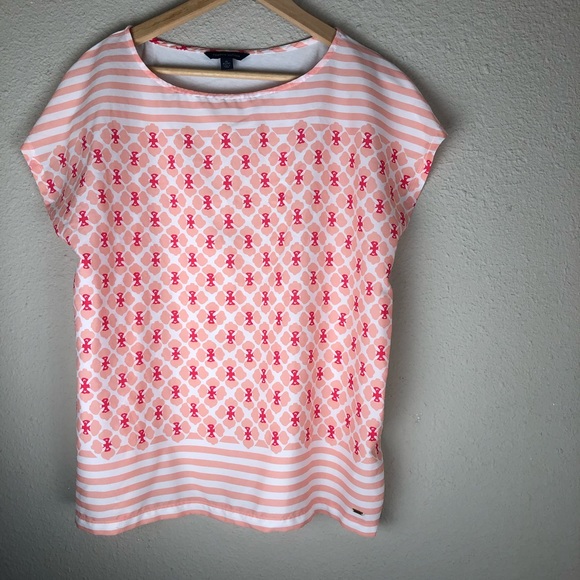 Tommy Hilfiger Peach Boxy Cut Shirt XL - Picture 2 of 7